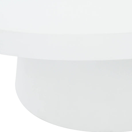 Harper White Micro Cement Coffee Table 0.8m