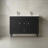 Harrington Floor PVC Cabinet Vanity 1200mm (Matte Black) (Double Bowl)