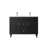 Harrington Floor PVC Cabinet Vanity 1200mm (Matte Black) (Double Bowl)