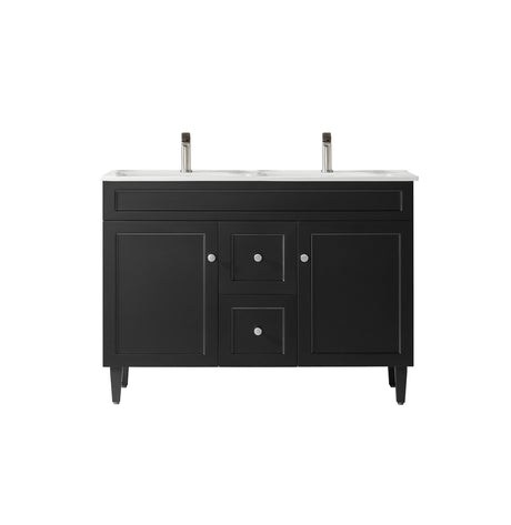 Harrington Floor PVC Cabinet Vanity 1200mm (Matte Black) (Double Bowl)