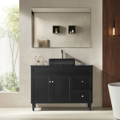 Harrington Floor PVC Cabinet Vanity 1200mm (Matte Black) (Single Bowl)