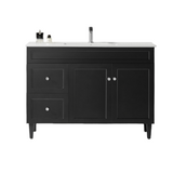 Harrington Floor PVC Cabinet Vanity 1200mm (Matte Black) (Single Bowl)