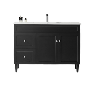 Harrington Floor PVC Cabinet Vanity 1200mm (Matte Black) (Single Bowl)