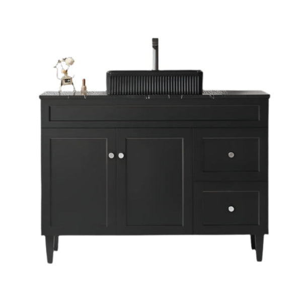 Harrington Floor PVC Cabinet Vanity 1200mm (Matte Black) (Single Bowl)