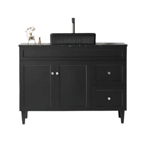 Harrington Floor PVC Cabinet Vanity 1200mm (Matte Black) (Single Bowl)