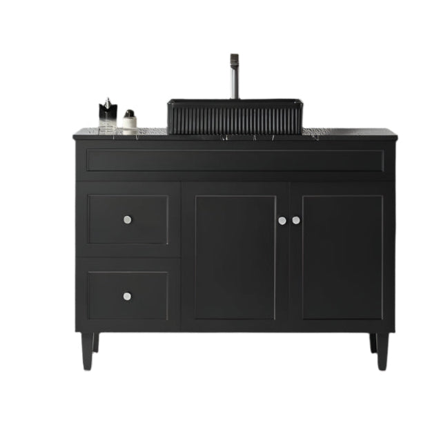 Harrington Floor PVC Cabinet Vanity 1200mm (Matte Black) (Single Bowl)