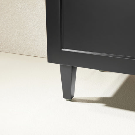 Harrington Floor PVC Cabinet Vanity 1200mm (Matte Black) (Single Bowl)