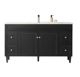 Harrington Floor PVC Cabinet Vanity 1500mm (Matte Black) (Single Bowl)