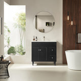 Harrington Freestanding PVC Vanity 900mm (Matte Black)
