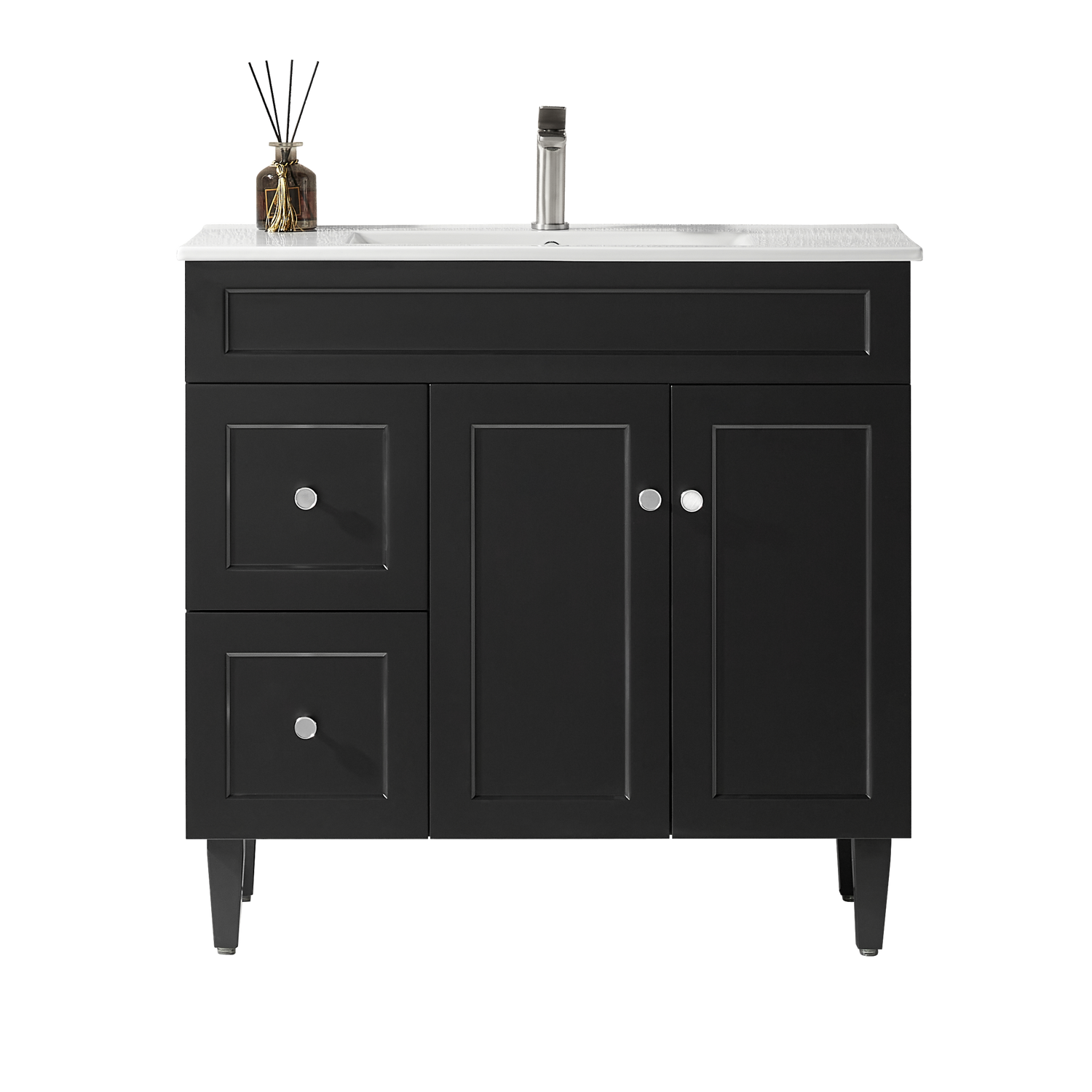 Harrington Freestanding PVC Vanity 900mm (Matte Black)
