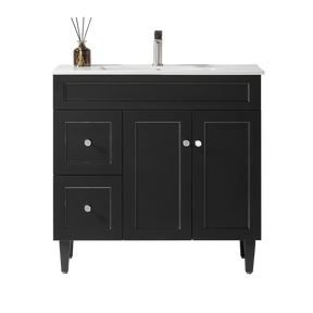 Harrington Freestanding PVC Vanity 900mm (Matte Black)