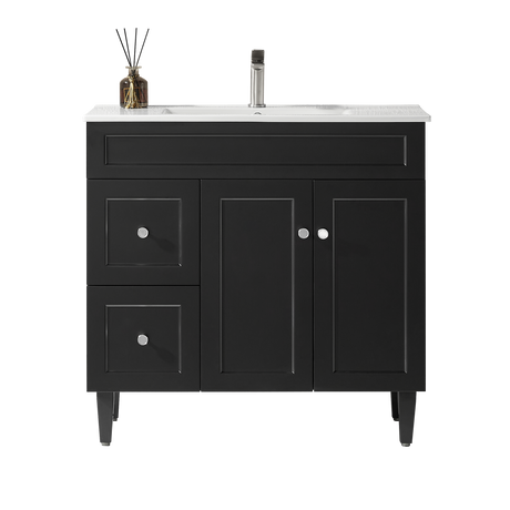 Harrington Freestanding PVC Vanity 900mm (Matte Black)