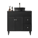 Harrington Freestanding PVC Vanity 900mm (Matte Black)