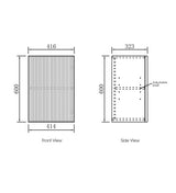 Havana Laundry Wall Cabinet (415x322x600) Drawing