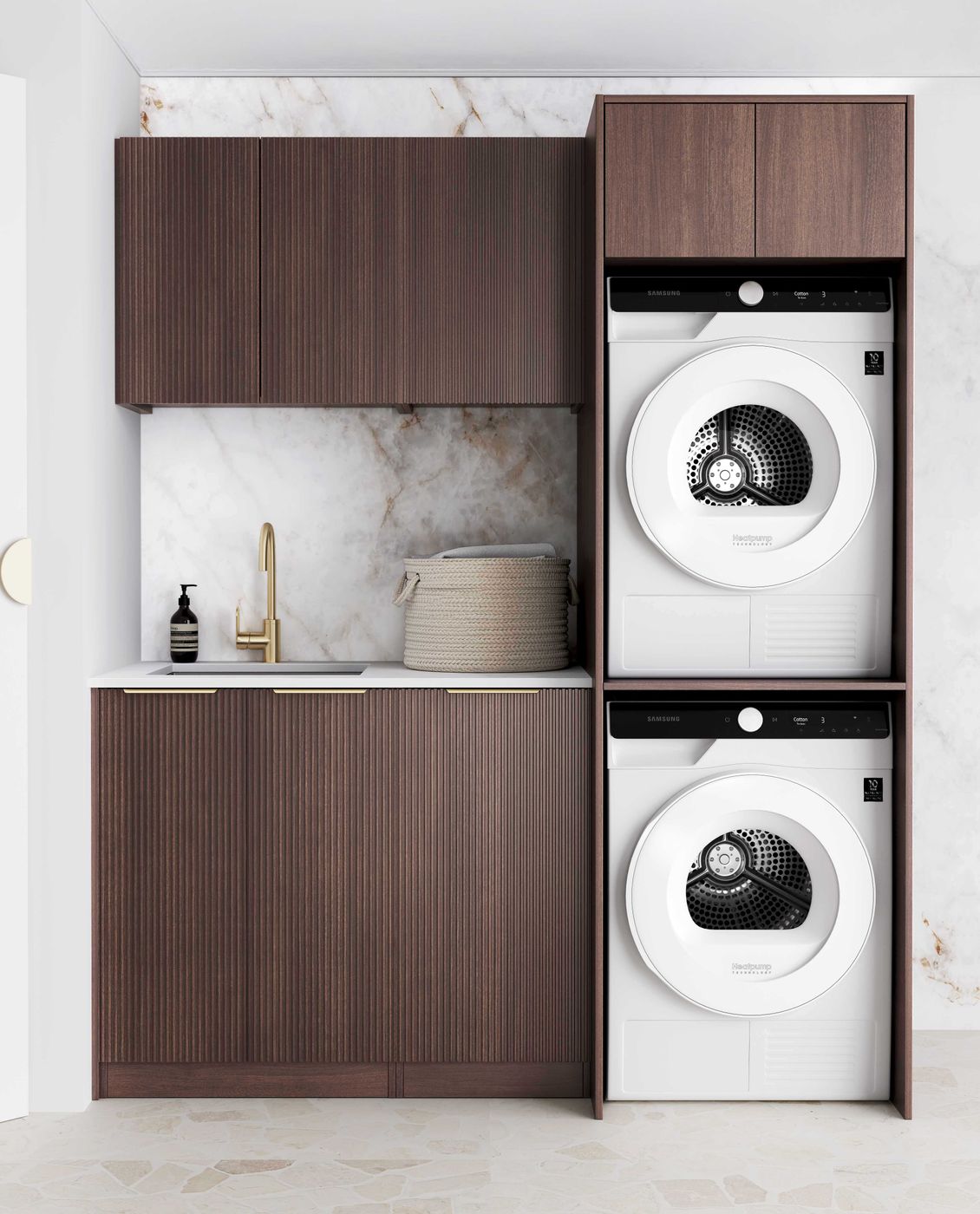Havana Sable Walnut Laundry Kit 1715x600x2100