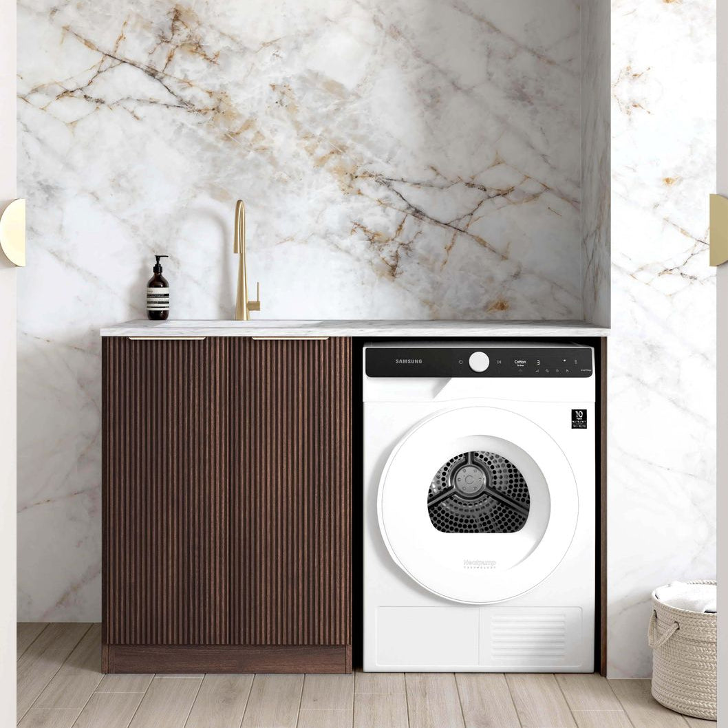 Havana Walnut Laundry Cabinet with Benchtop Set 1300x600x900mm