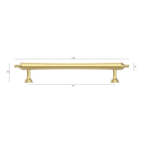 Heirloom - Brushed Brass Handle (Premium Solid Brass Construction)
