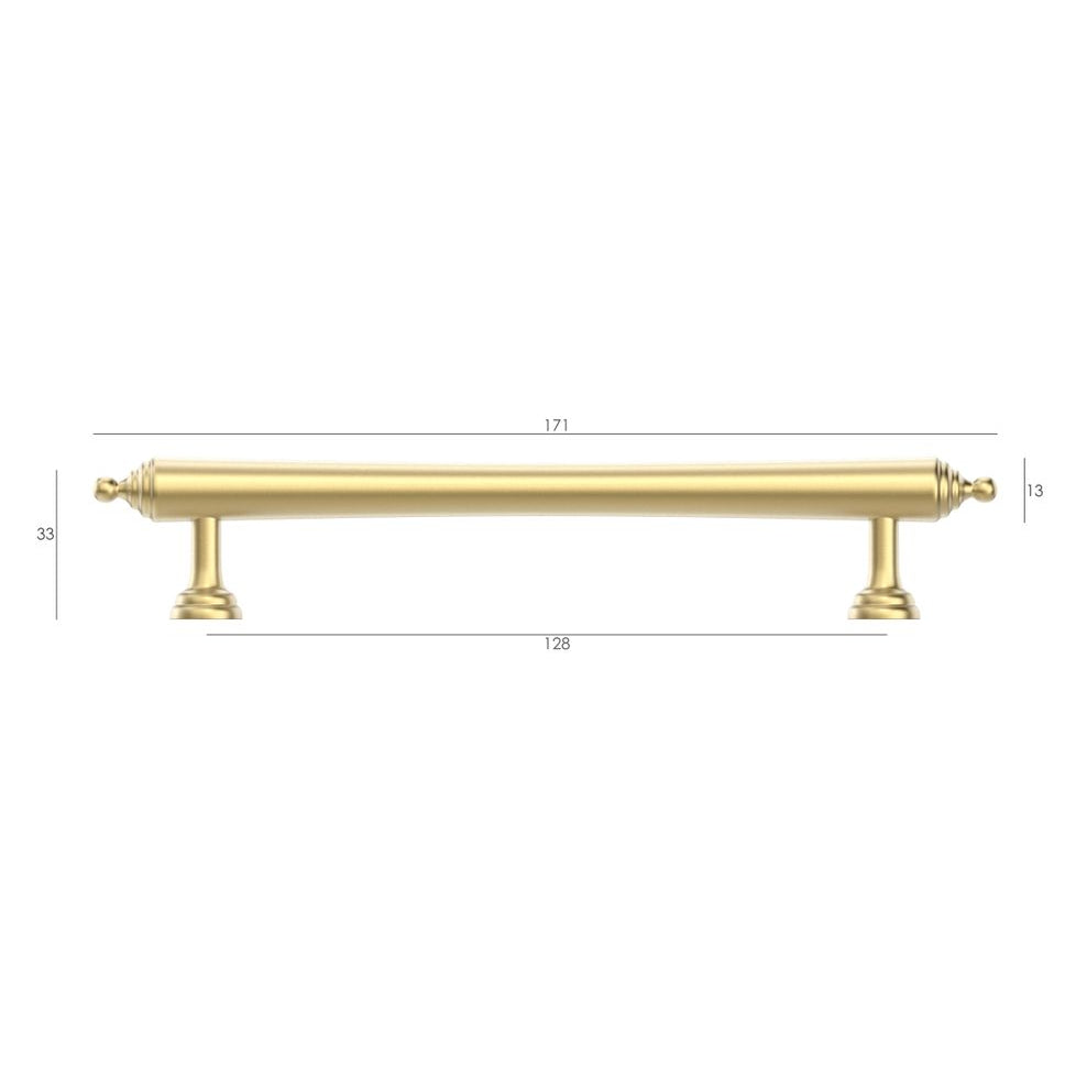 Heirloom - Brushed Brass Handle (Premium Solid Brass Construction)