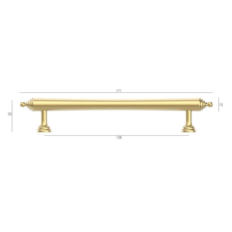 Heirloom - Brushed Brass Handle (Premium Solid Brass Construction)
