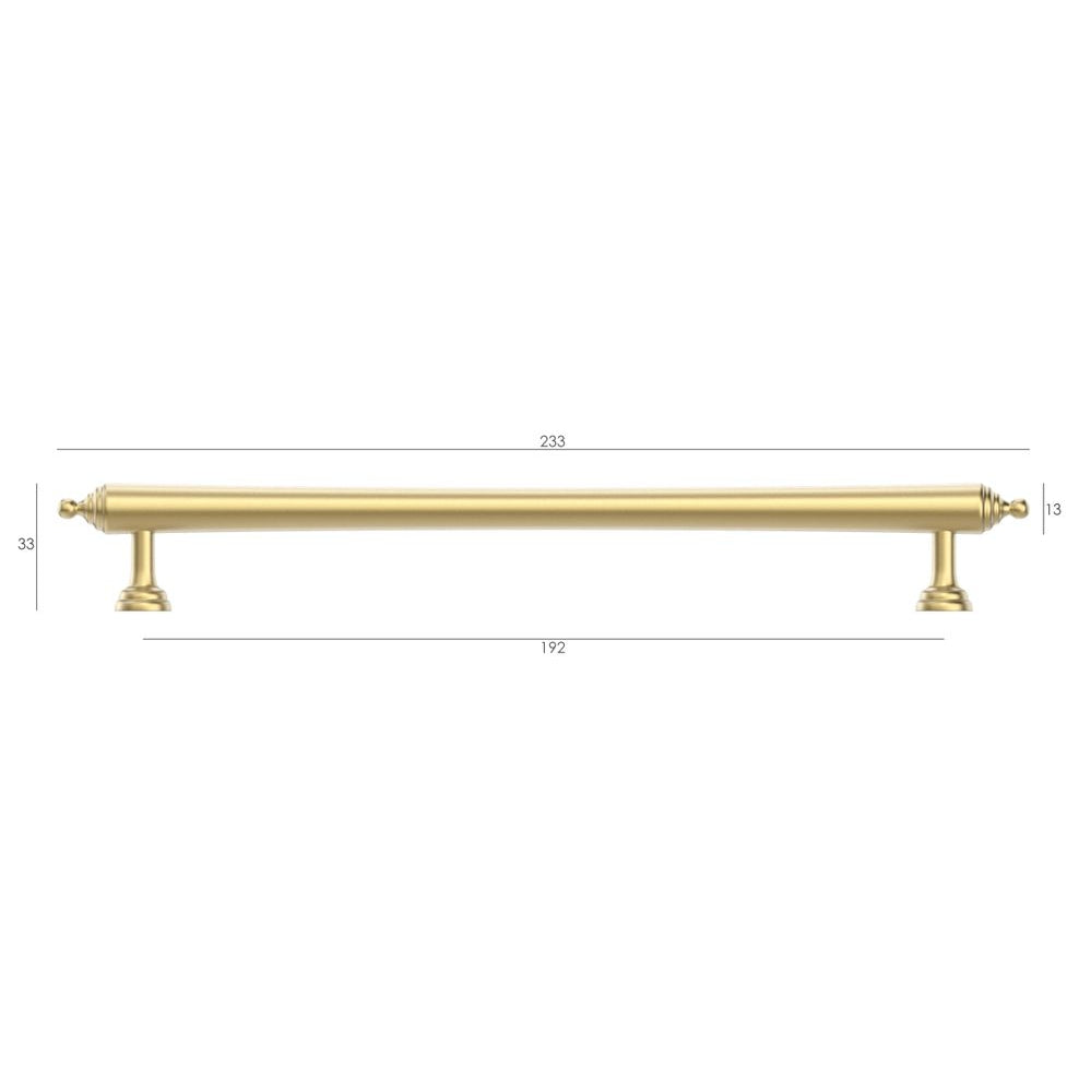 Heirloom - Brushed Brass Handle (Premium Solid Brass Construction)