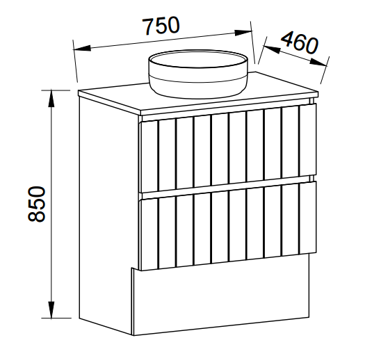 Timberline HENLEY Floor Standing Vanity (All Sizes)