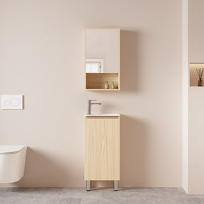 Hera Floor Standing Vanity-MDF-Slim-Tas Oak-400-550mm - 01