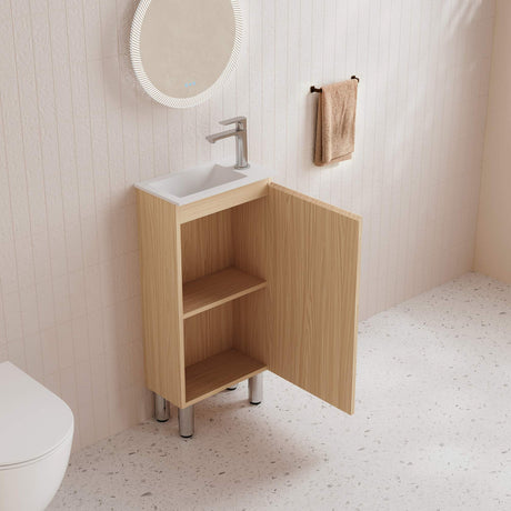 Hera Floor Standing Vanity-MDF-Slim-Tas Oak-400-550mm - 04