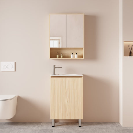Hera Floor Standing Vanity-MDF-Slim-Tas Oak-400-550mm - 07