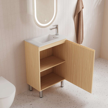 Hera Floor Standing Vanity-MDF-Slim-Tas Oak-400-550mm - 10