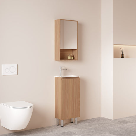 Hera Vanity Floor Standing-MDF-Slim Cabinet-Elegant Oak - 03