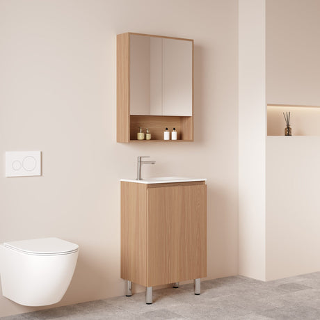 Hera Vanity Floor Standing-MDF-Slim Cabinet-Elegant Oak - 09