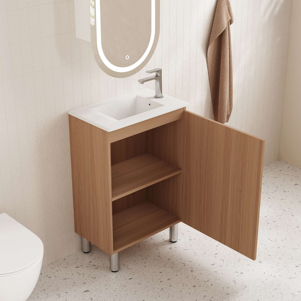 Hera Vanity Floor Standing-MDF-Slim Cabinet-Elegant Oak - 10