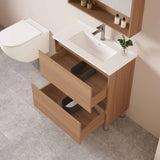 Hera Vanity Floor Standing-MDF-Slim Cabinet-Elegant Oak 750mm - 04