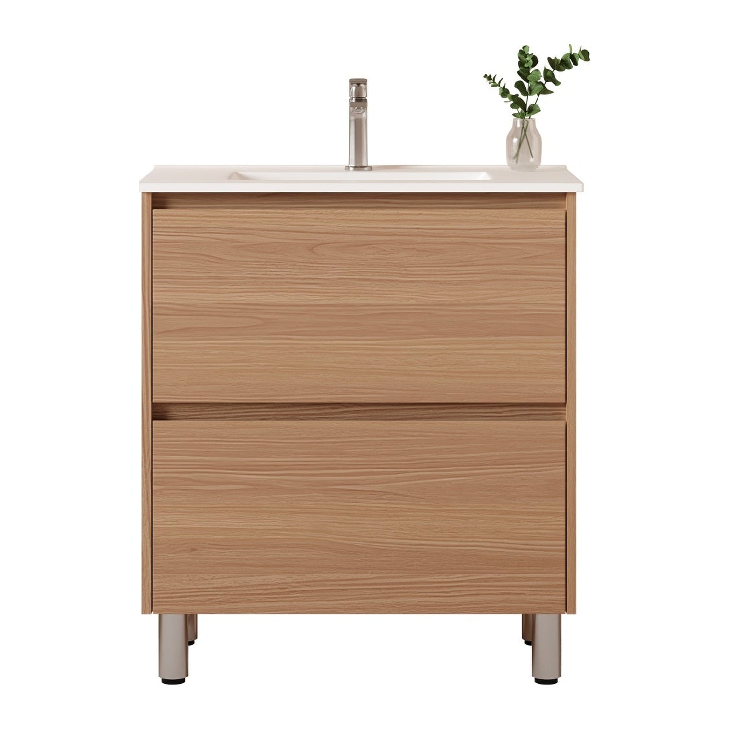 Hera Vanity Floor Standing-MDF-Slim Cabinet-Elegant Oak 750mm - 05