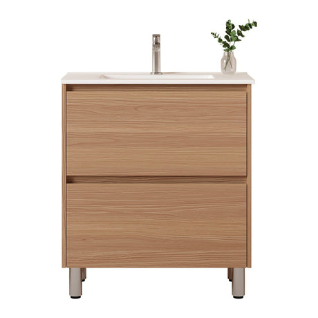 Hera Vanity Floor Standing-MDF-Slim Cabinet-Elegant Oak 750mm - 05