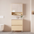 Hera Vanity Floor Standing-MDF-Slim Cabinet-Tas Oak 750mm - 01
