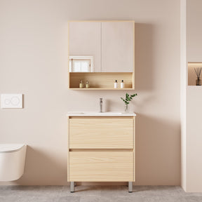 Hera Vanity Floor Standing-MDF-Slim Cabinet-Tas Oak 750mm - 01