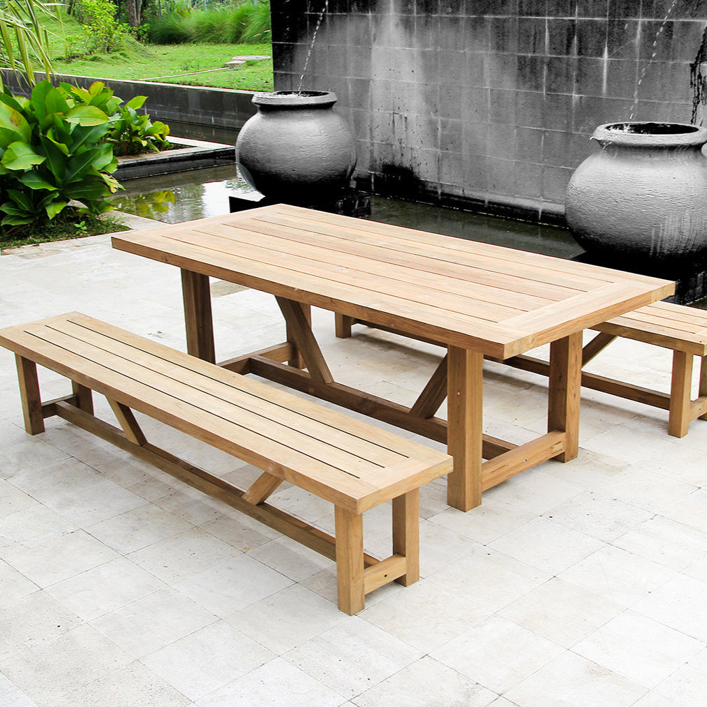 Highlander Teak Outdoor Dining Table – 2.3m