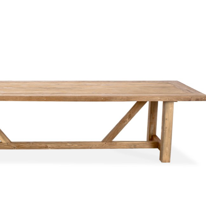 Highlander Teak Outdoor Dining Table – 2.3m