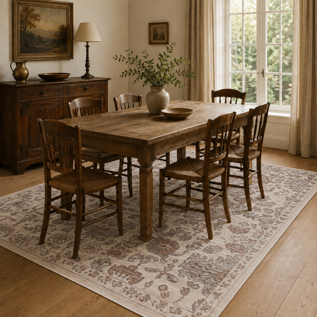Horizon Grey Beige Traditional Rug H108