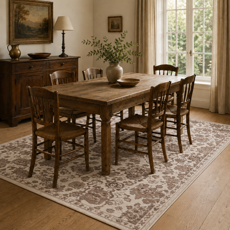 Horizon Ivory Brown Traditional Rug H107