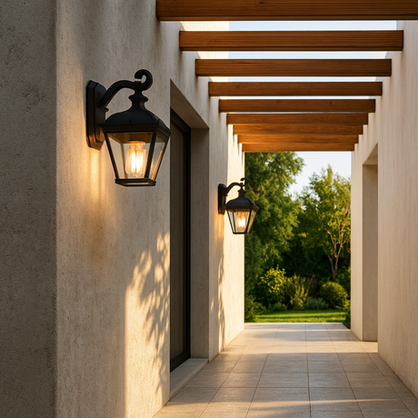 Hotham Exterior Wall Light Black IP43