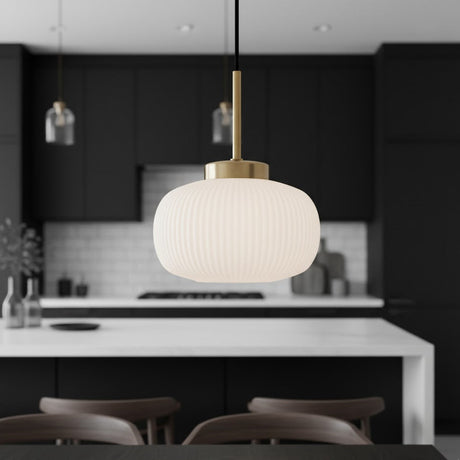 Hutton 1 Light Pendant Gold