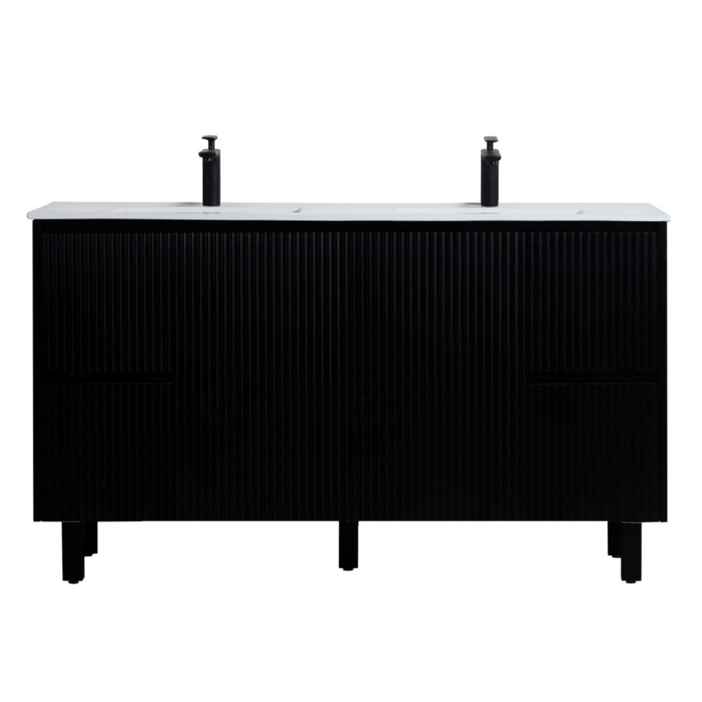 Brighton Freestanding Vanity 1500mm (Single/Double Bowl) (Matte Black)
