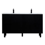 Brighton Freestanding Vanity 1500mm (Single/Double Bowl) (Matte Black)