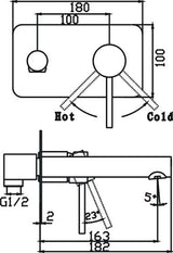 Ideal Wall Mixer With Straight Spout