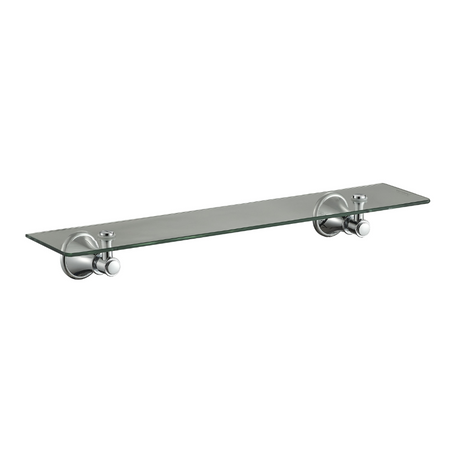 IKON Clasico Glass Shelf - Brushed Nickel