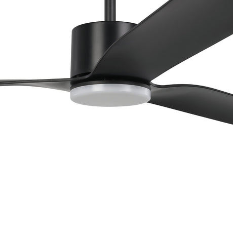 ILUKA 60 DC Ceiling Fan with LED Light (Matte Black)