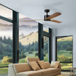 ILUKA 60 DC ceiling fan (Brown Rustic - Matte Black)