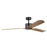 ILUKA 60 DC ceiling fan (Brown Rustic - Matte Black)
